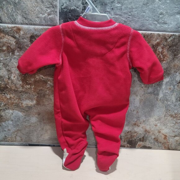 Santas Favorite Reindeer Red Christmas Sleeper for Newborn Babies - Picture 4 of 7